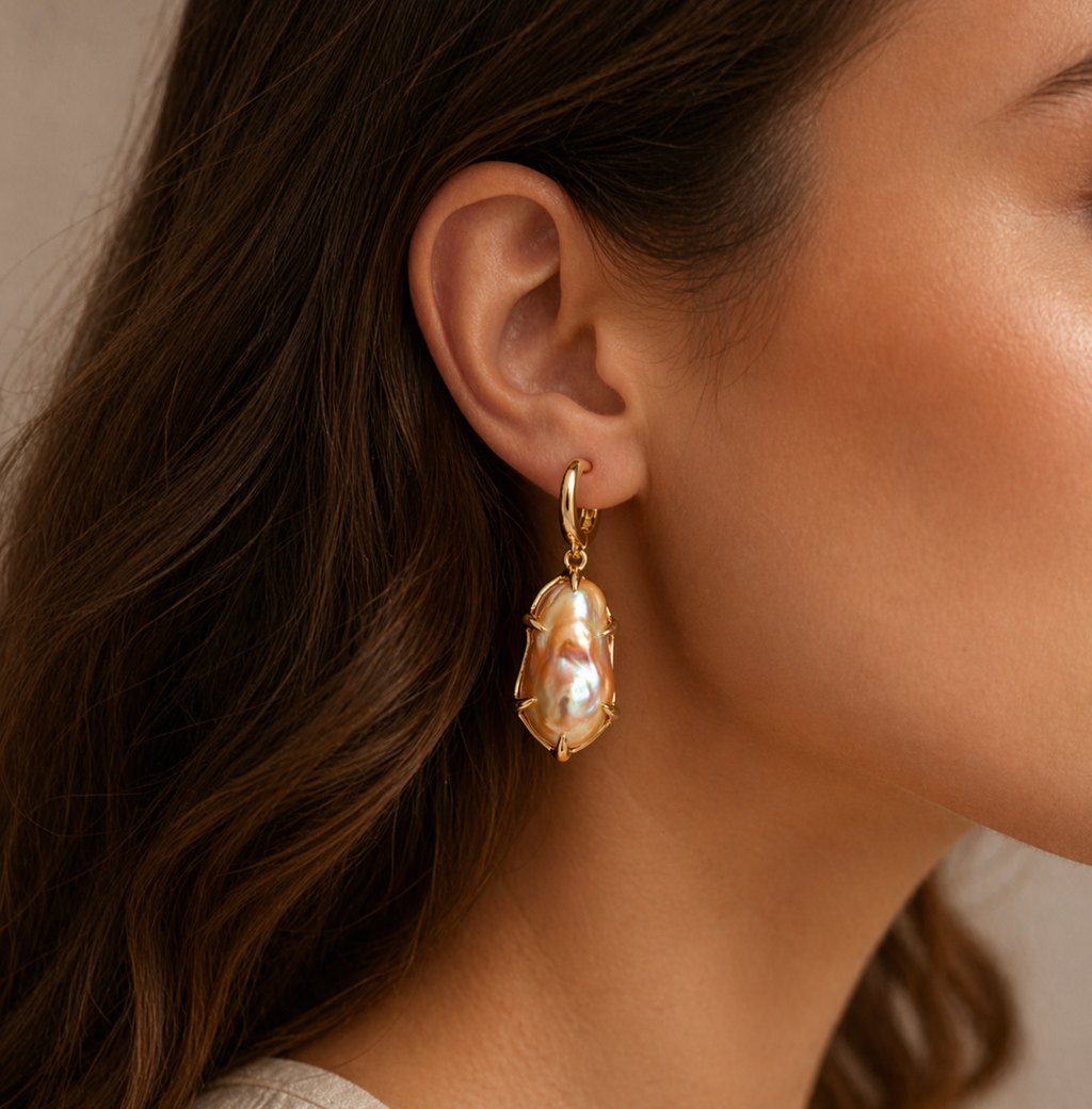 Pearl Claw Earrings