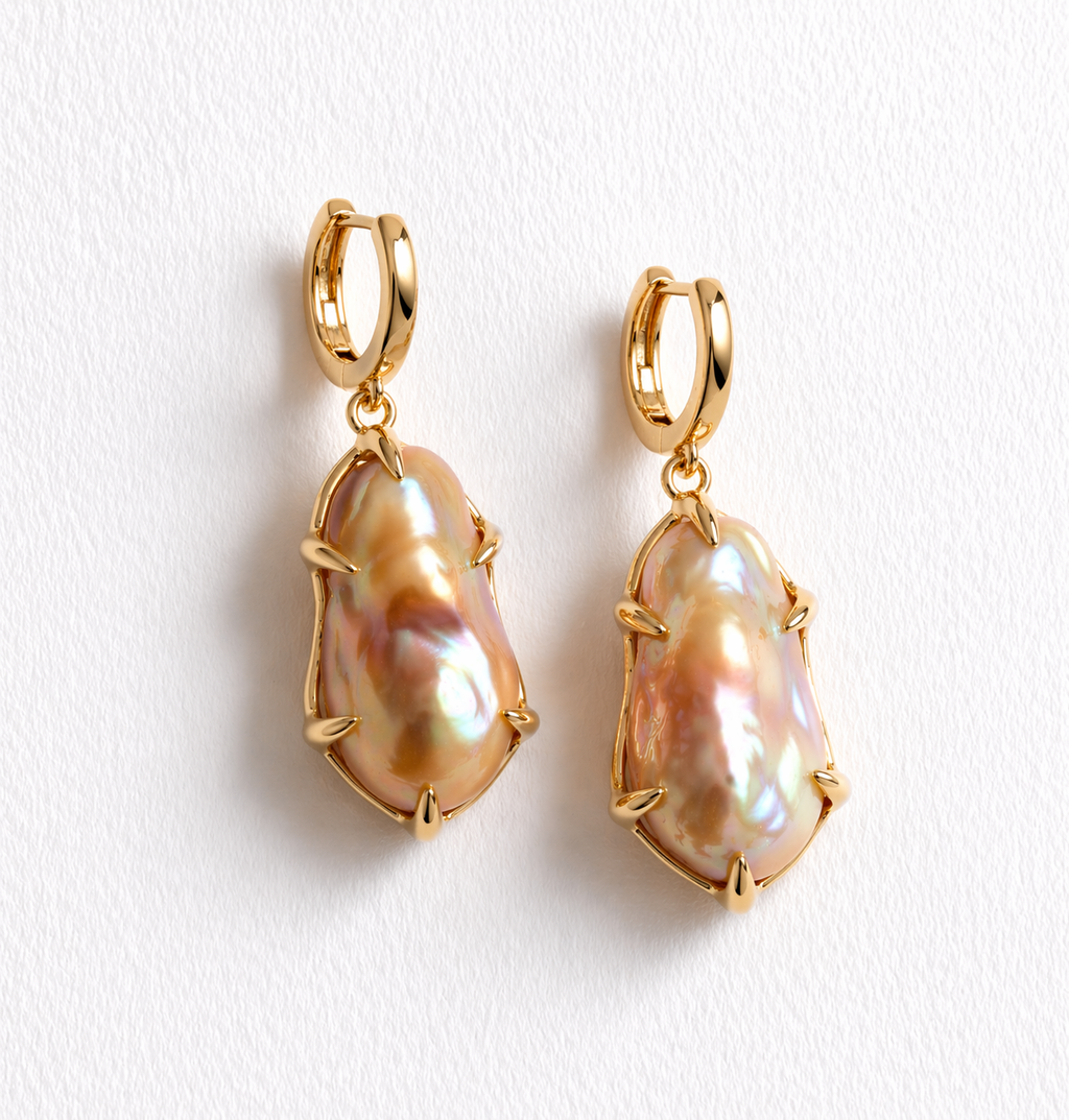 Pearl Claw Earrings